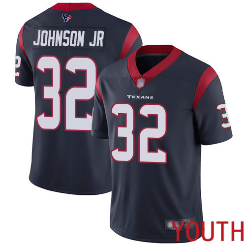 Houston Texans Limited Navy Blue Youth Lonnie Johnson Home Jersey NFL Football #32 Vapor Untouchable